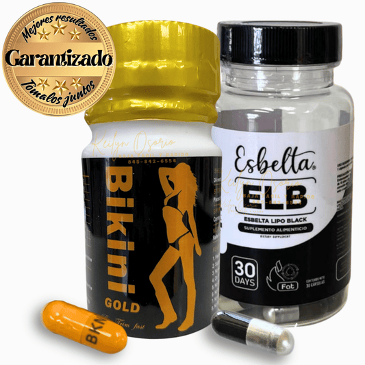 BIKINI Gold  y Esbelta  ELB Detox CÁPSULAS PARA LA PÉRDIDA DE PESO