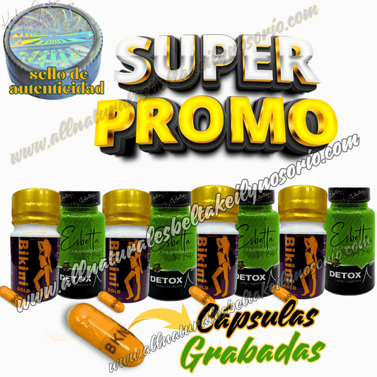 !Super especial! paquete de reducción BIKINI GOLD y Esbelta Detox